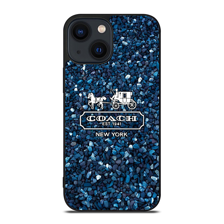COACH NEW YORK BLUE STONE iPhone 14 Plus Case Cover