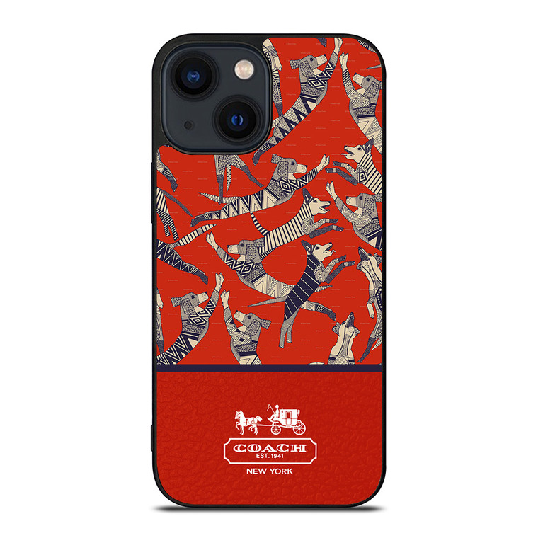 COACH NEW YORK DOG PARTY iPhone 14 Plus Case Cover