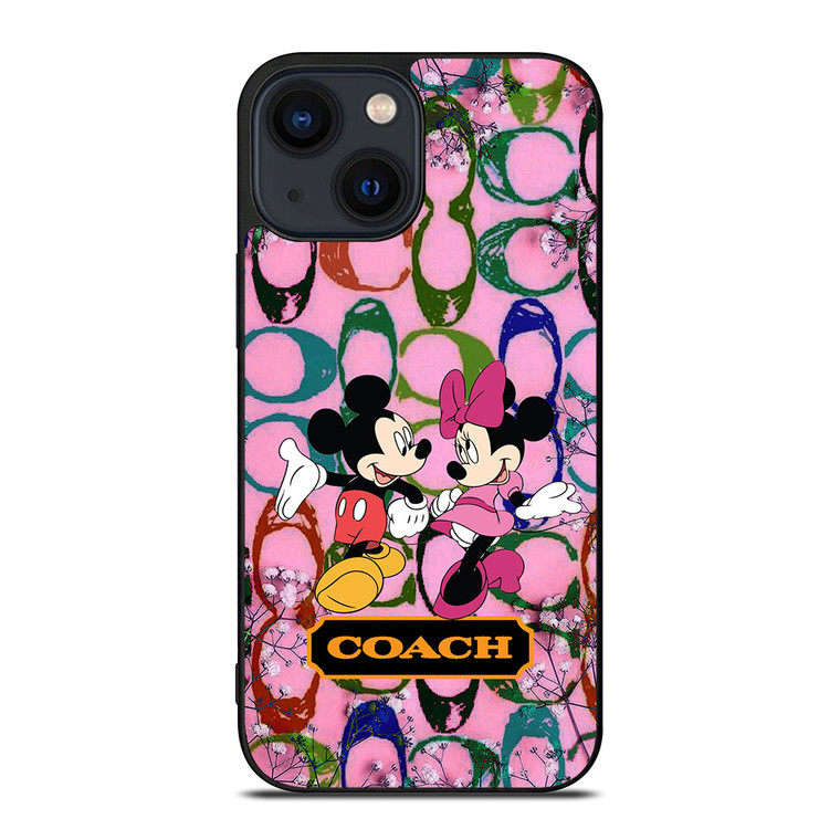 COACH PINK MICKEY MINNIE iPhone 14 Plus Case Cover