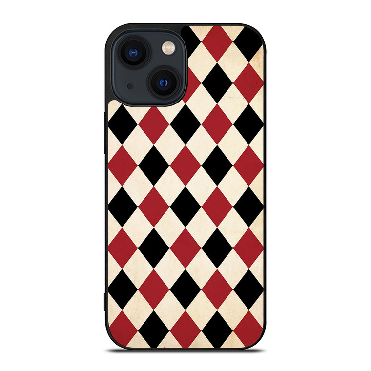 DIAMOND RED BACK PATTERN iPhone 14 Plus Case Cover