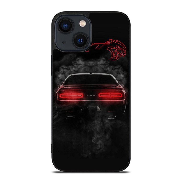 DODGE SRT CHALLENGER HELLCAT BLACK iPhone 14 Plus Case Cover DODGE SRT CHALLENGER HELLCAT BLACK iPhone 14 Plus Case Cover