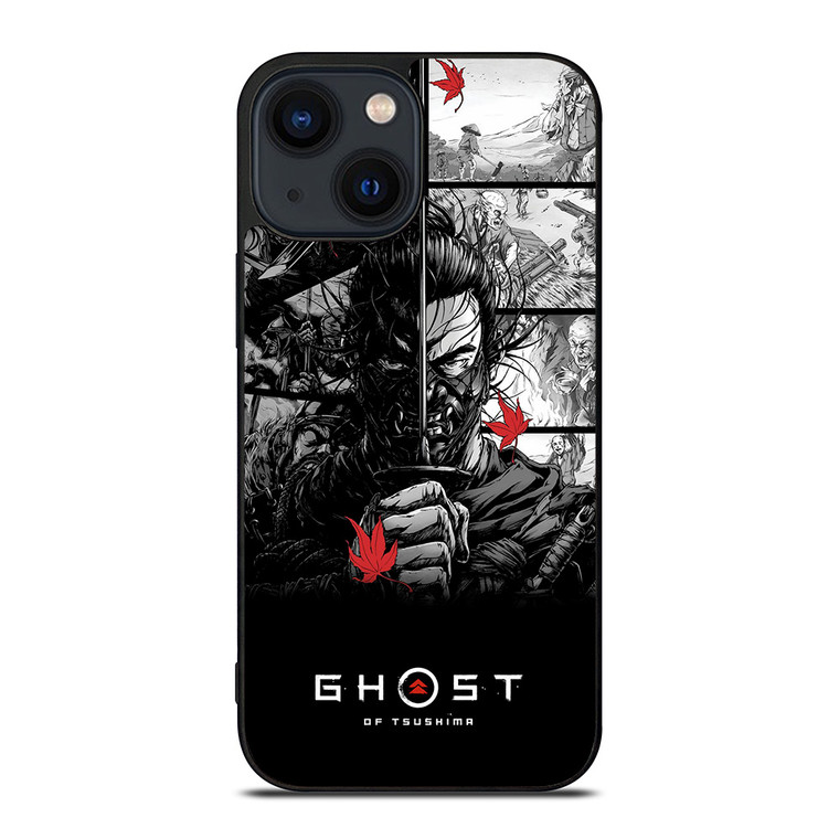 GHOST OF TSUSHIMA LOGO BLACK WHITE iPhone 14 Plus Case Cover