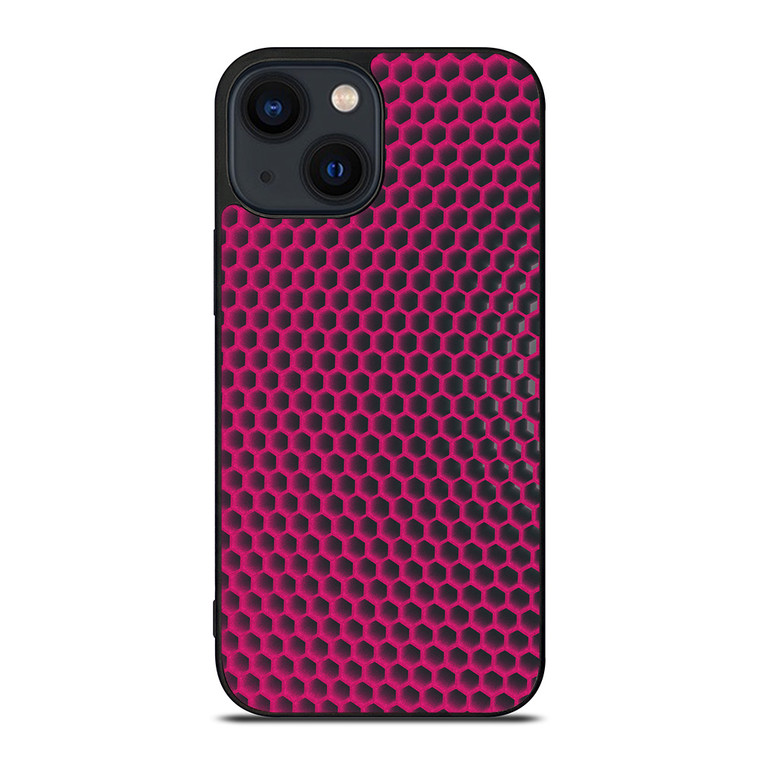 HEXAGONAL BLACK PURPLE PATTERN iPhone 14 Plus Case Cover
