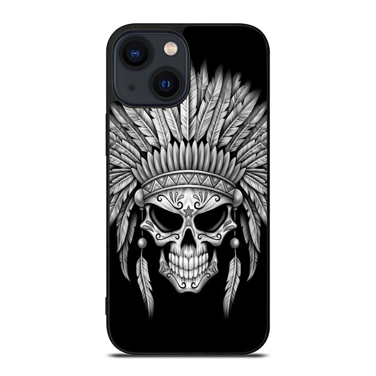 INDIAN FEATHER SKULL iPhone 14 Plus Case Cover
