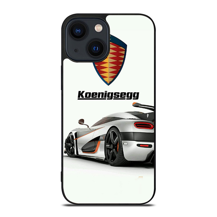 KOENIGSEGG WHITE CAR LOGO iPhone 14 Plus Case Cover