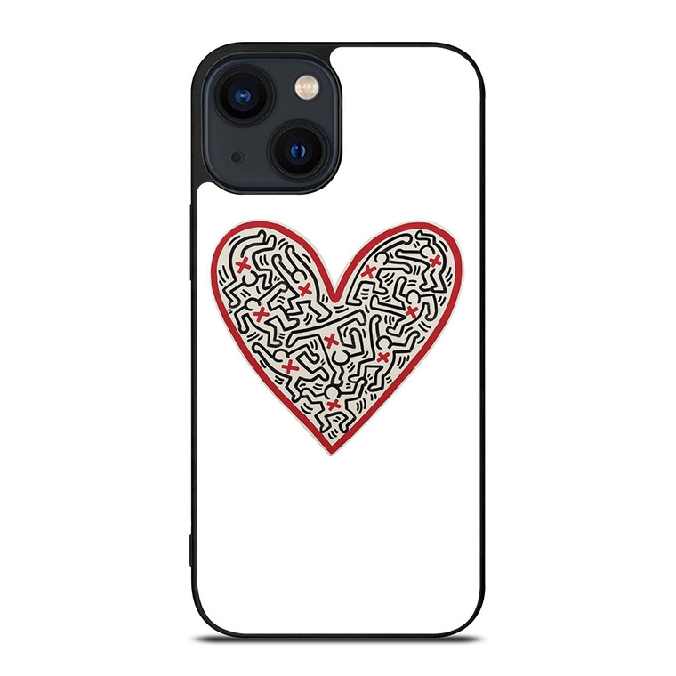 LOVE KEITH HARING iPhone 14 Plus Case Cover