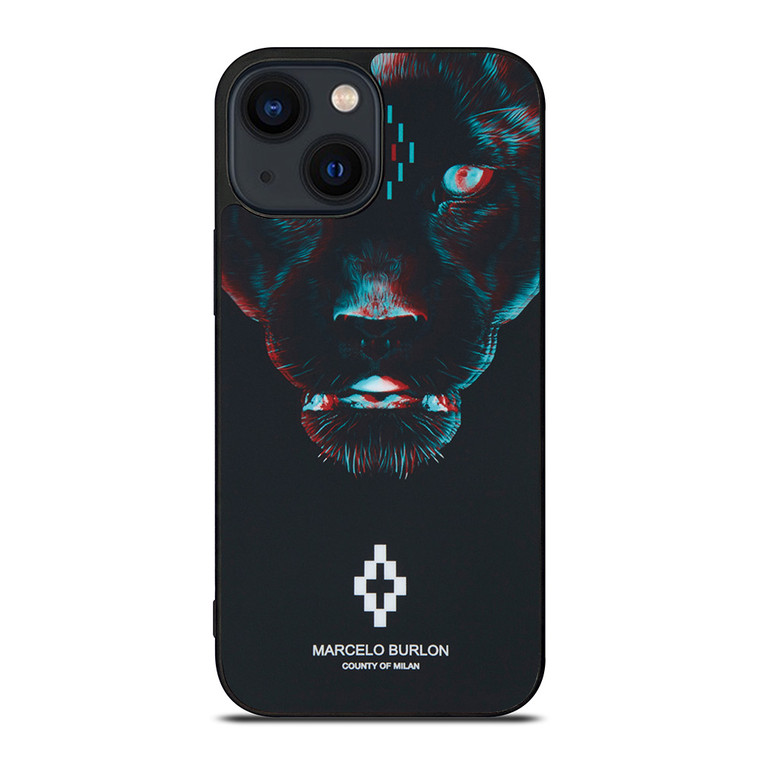 MARCELO BURLON BLACK PANTHER iPhone 14 Plus Case Cover MARCELO BURLON BLACK PANTHER iPhone 14 Plus Case Cover