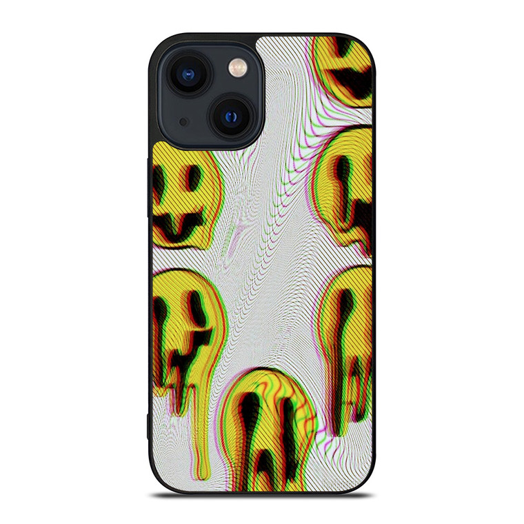 MELTED SMILEY FACE iPhone 14 Plus Case Cover