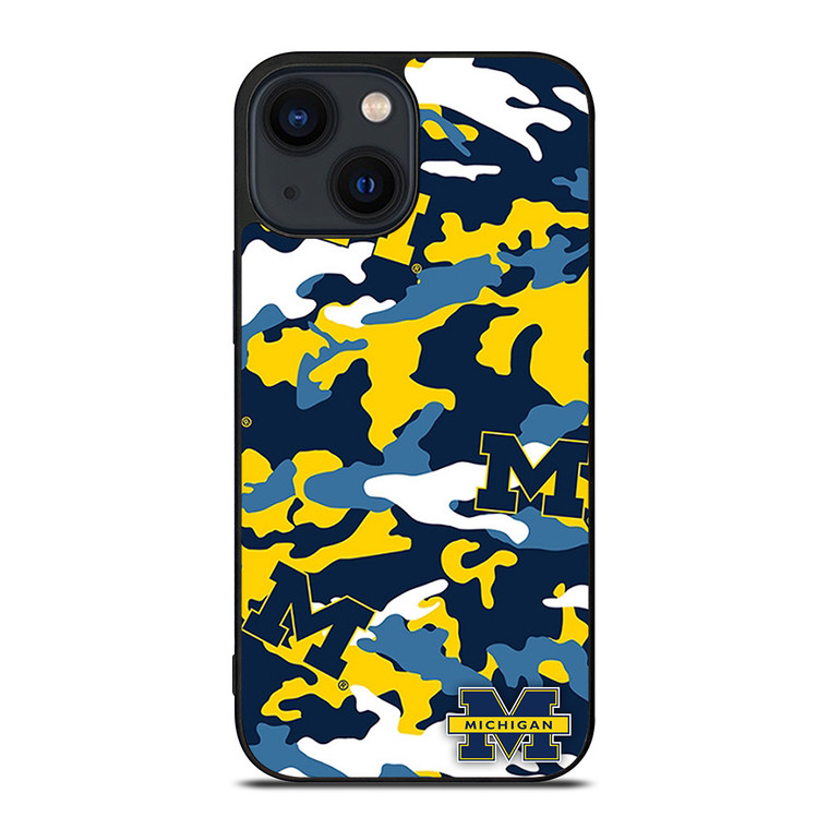 MICHIGAN WOLVERINES FOOTBALL CAMO iPhone 14 Plus Case Cover