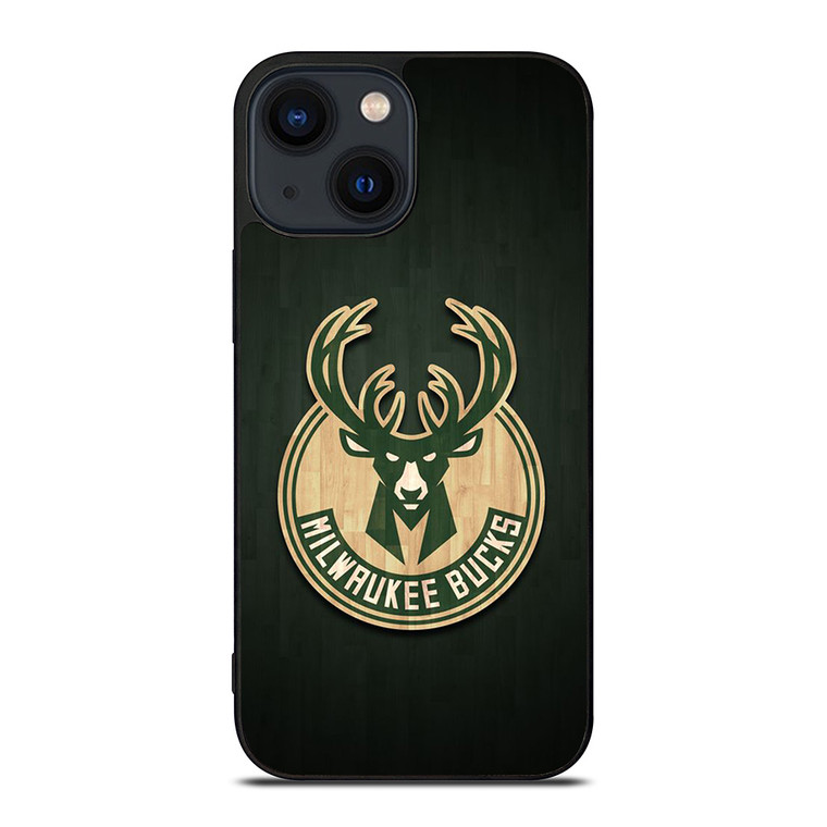 MILWAUKEE BUCKS WOODEN LOGO iPhone 14 Plus Case Cover