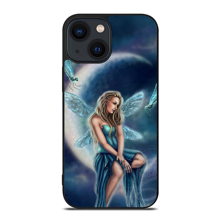 MOON DRAGONFLY FAIRY ART iPhone 14 Plus Case Cover