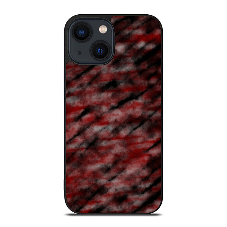 RED BLACK TIE DYE PATTERN iPhone 14 Plus Case Cover RED BLACK TIE DYE PATTERN iPhone 14 Plus Case Cover