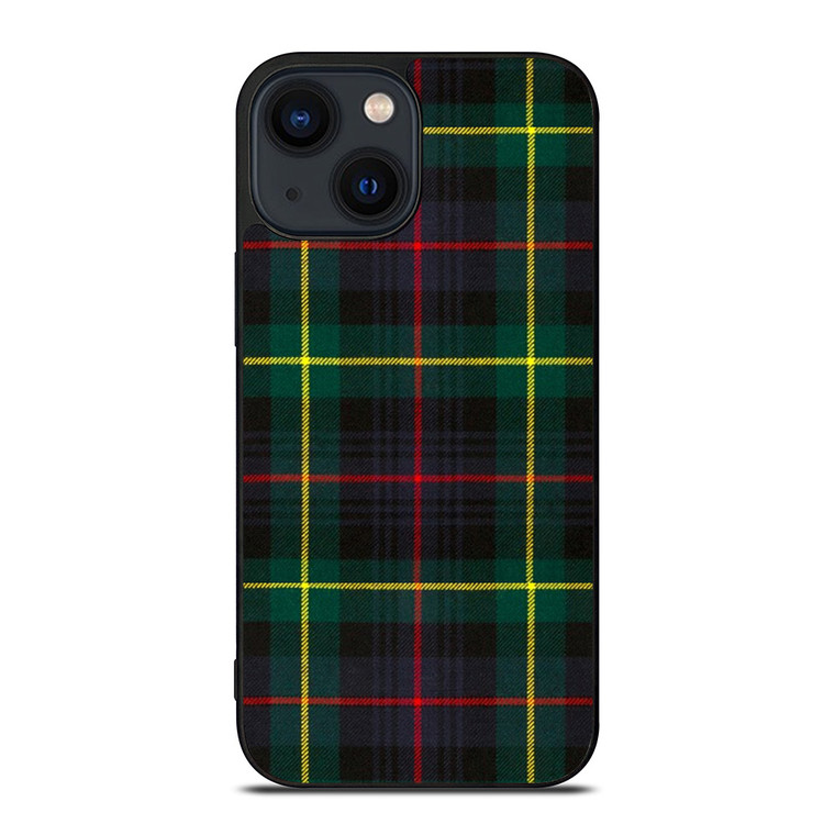 RED YELLOW TARTAN PLAID PATTERN iPhone 14 Plus Case Cover