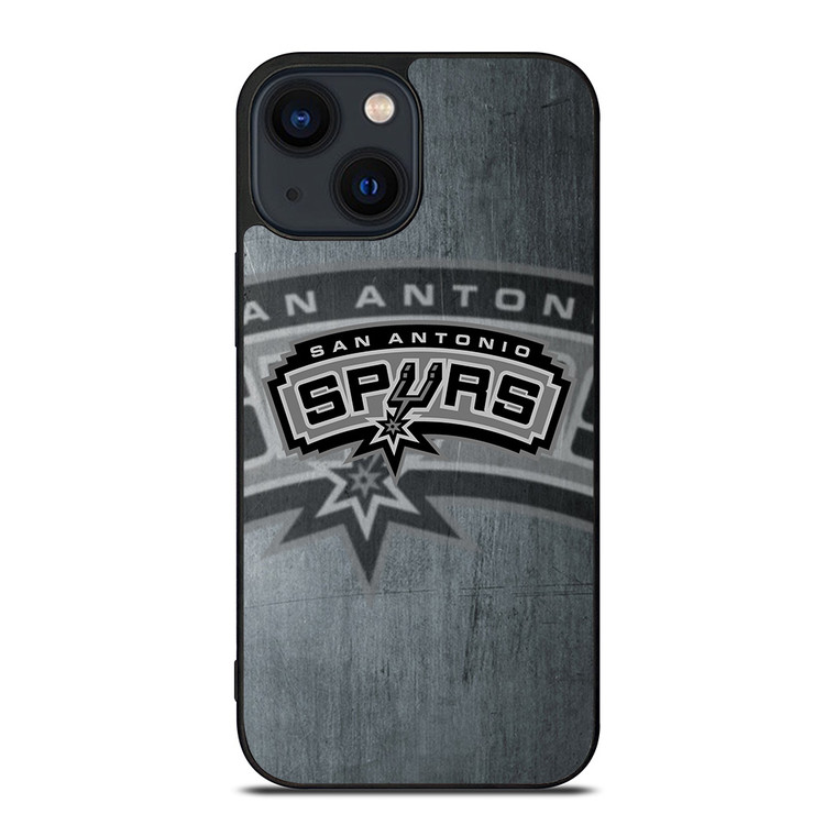 SAN ANTONIO SPURS METAL LOGO iPhone 14 Plus Case Cover
