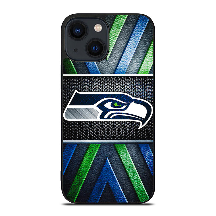 SEATTLE SEAHAWKS METAL LOGO iPhone 14 Plus Case Cover