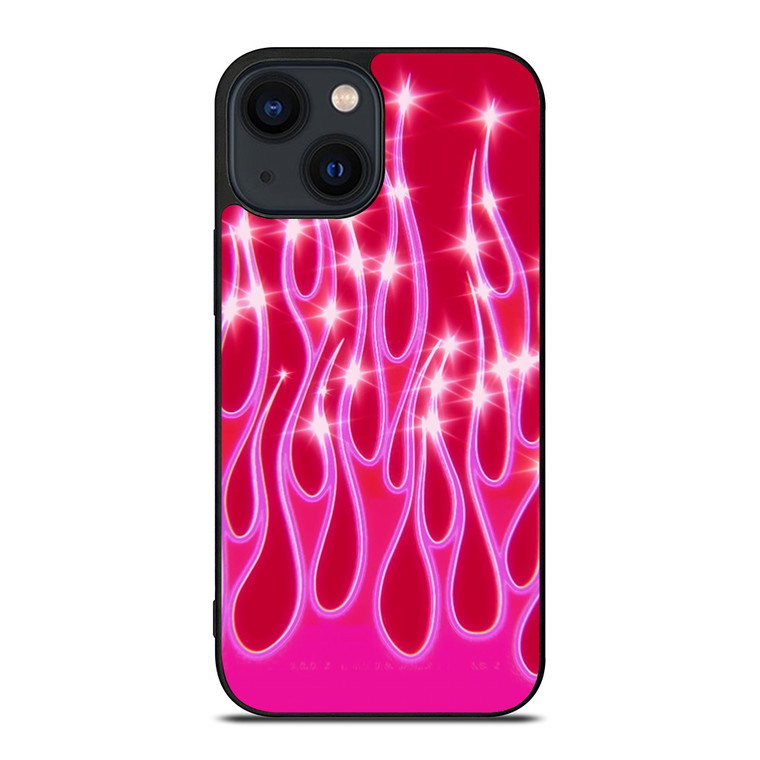 SNINY PINK FLAMES iPhone 14 Plus Case Cover