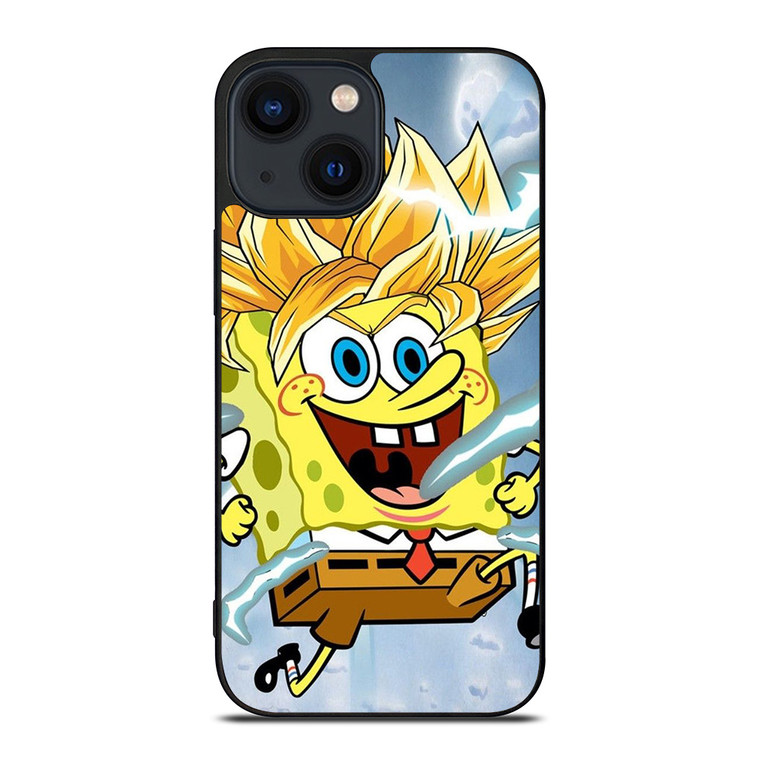 SPONGEBOB DRAGON BALL SAIYAN iPhone 14 Plus Case Cover