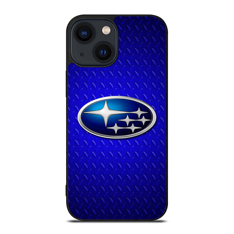 SUBARU BLUE METAL LOGO iPhone 14 Plus Case Cover