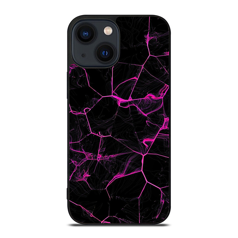 VIOLET ABSTRACT SMOKED GRID iPhone 14 Plus Case Cover