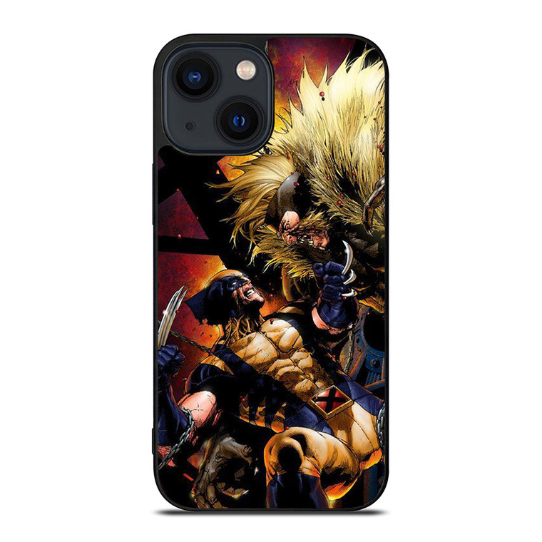 WOLVERINE VS SABRETOOTH iPhone 14 Plus Case Cover