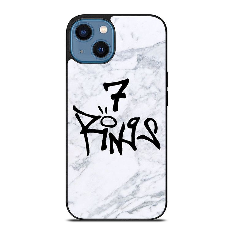 7 RINGS ARIANA GRANDE MARBLE iPhone 14 Case Cover