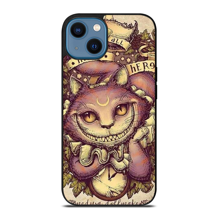 ALICE IN WONDERLAND CHESHIRE CAT ART iPhone 14 Case Cover