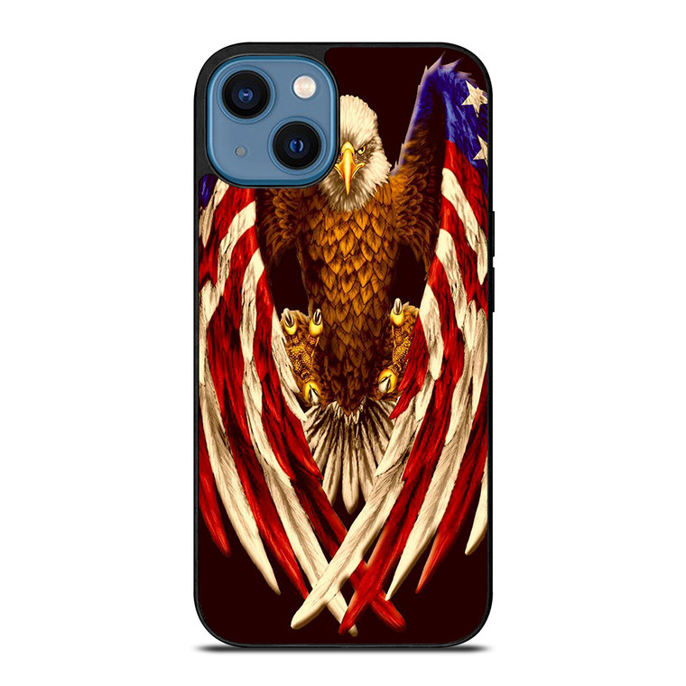 AMERICA FLAG EAGLE iPhone 14 Case Cover