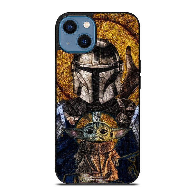 BABY YODA AND THE MANDALORIAN MOSAIC iPhone 14 Case Cover