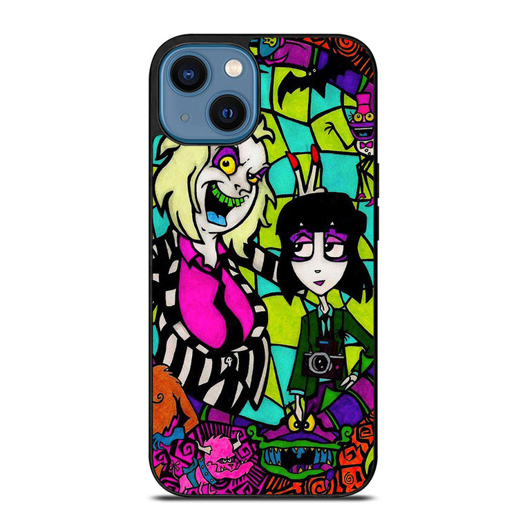 BEETLEJUICE TIM BURTON CARTOON GLASS iPhone 14 Case Cover
