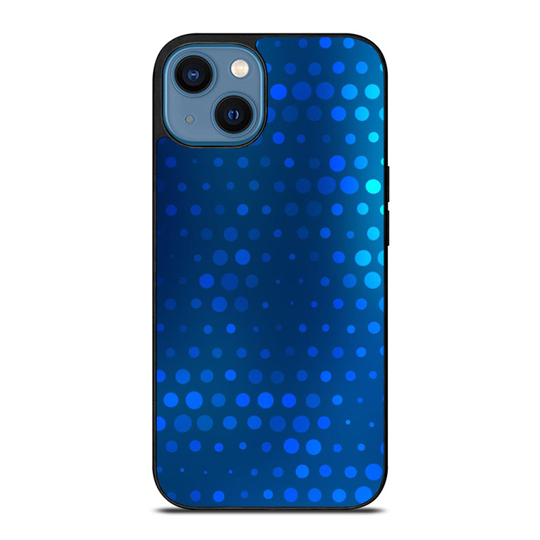 BLUE GRADIENT HALFTONE PATTERN iPhone 14 Case Cover