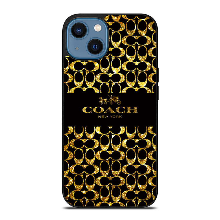 COACH NEW YORK GOLDEN iPhone 14 Case Cover