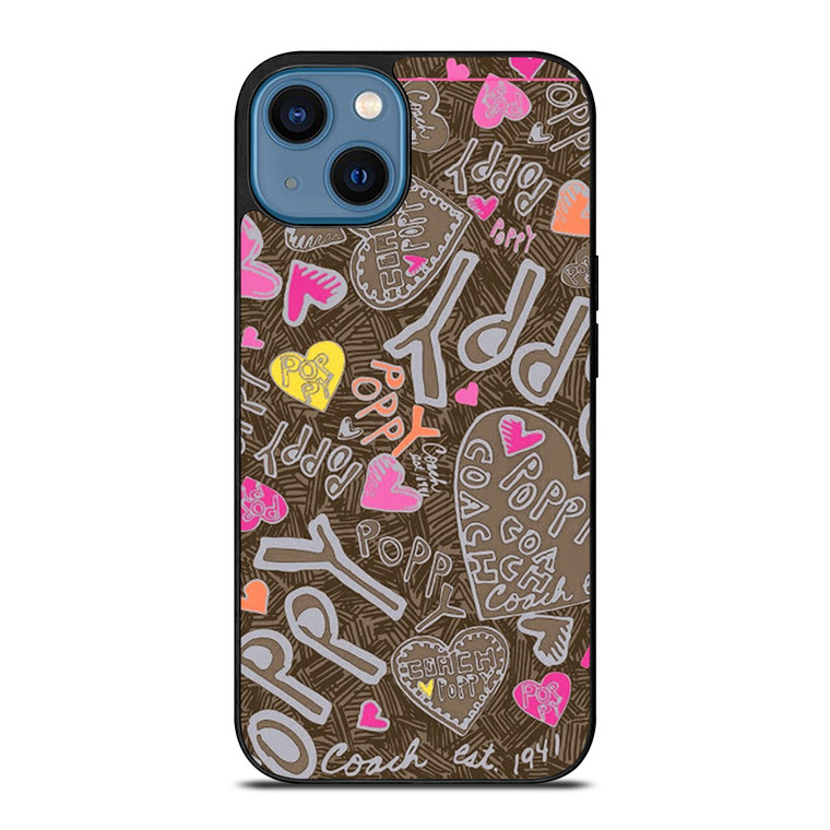 COACH NEW YORK NEW POOPY iPhone 14 Case Cover COACH NEW YORK NEW POOPY iPhone 14 Case Cover