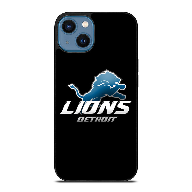 DETROIT LIONS BLACK iPhone 14 Case Cover