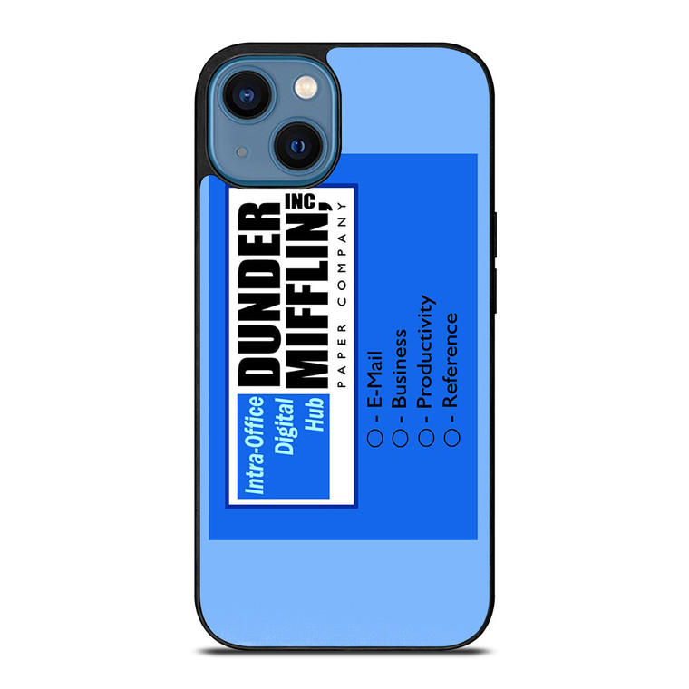 DUNDER MIFFLIN INTRA OFFICE DIGITAL HUB LOGO iPhone 14 Case Cover