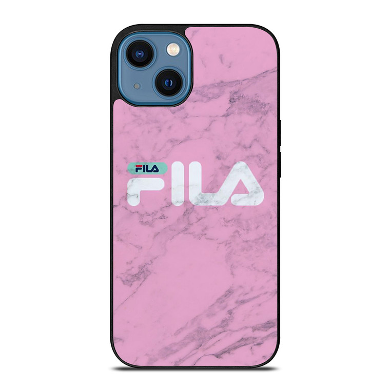 FILA SPORT PINK MARBLE LOGO iPhone 14 Case Cover