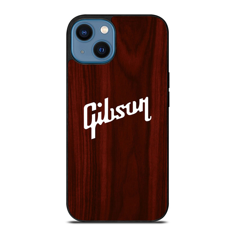 GIBSON GUITAR WOODEN LOGO iPhone 14 Case Cover
