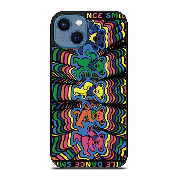 GRATEFUL DEAD SMILE DANCING BEARS iPhone 14 Case Cover GRATEFUL DEAD SMILE DANCING BEARS iPhone 14 Case Cover