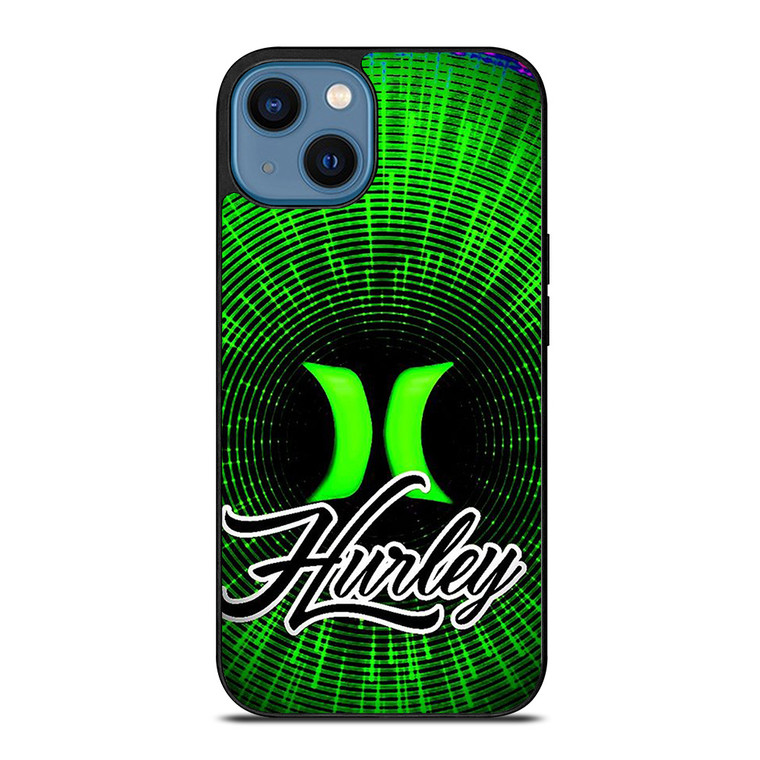 HURLEY LOGO GREEN iPhone 14 Case Cover HURLEY LOGO GREEN iPhone 14 Case Cover