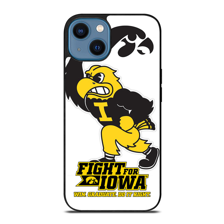 IOWA HAWKEYES MASCOT 2 iPhone 14 Case Cover IOWA HAWKEYES MASCOT 2 iPhone 14 Case Cover
