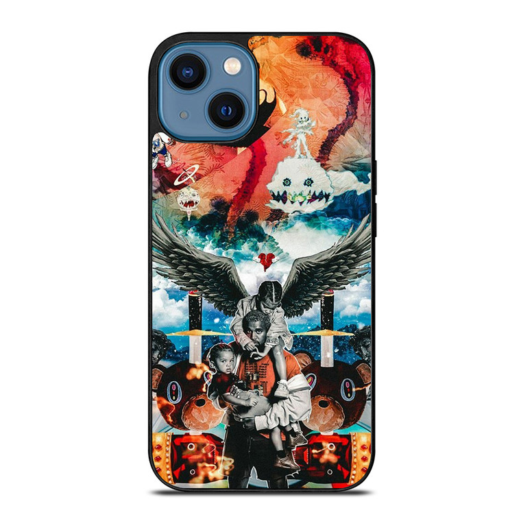 KANYE WEST ANGELS COLLAGE iPhone 14 Case Cover KANYE WEST ANGELS COLLAGE iPhone 14 Case Cover
