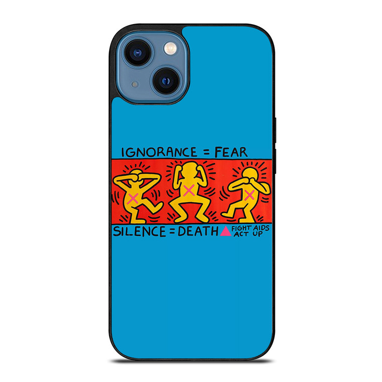 KEITH HARING FIGHT AIDS iPhone 14 Case Cover