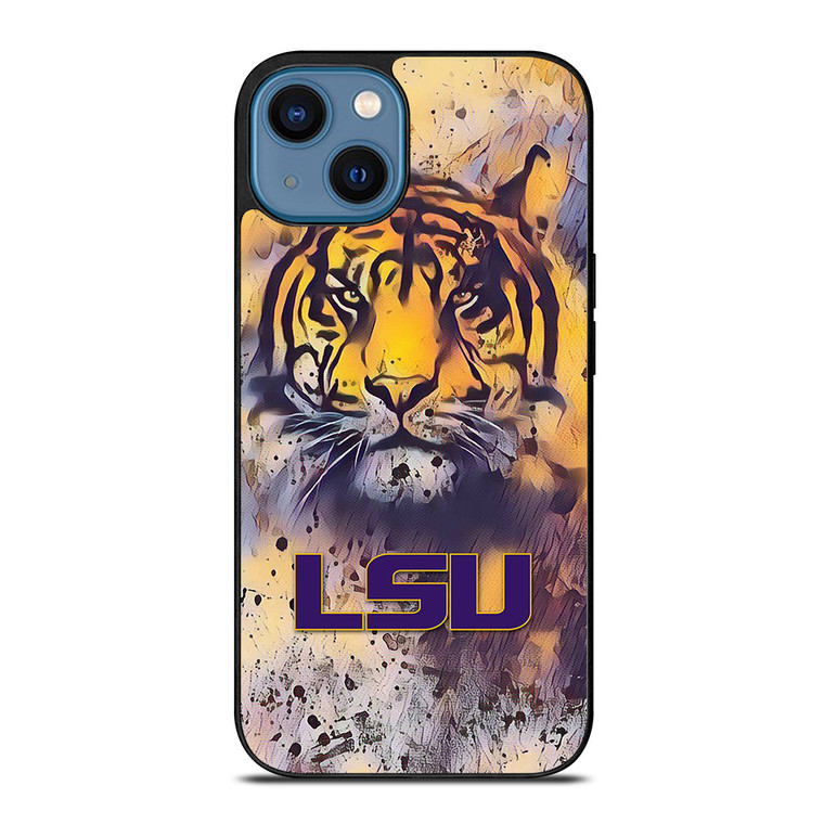 LSU TIGERS ART LOGO iPhone 14 Case Cover