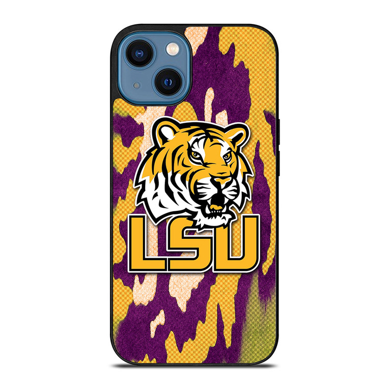 LSU TIGERS FOOTBALL HALFTONE iPhone 14 Case Cover