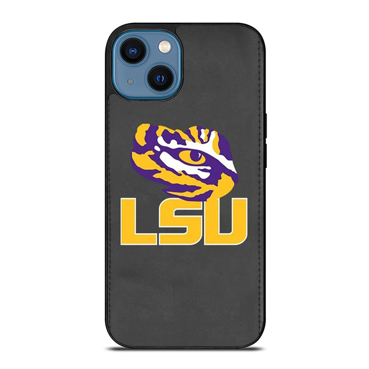 LSU TIGERS LEATHER LOGO iPhone 14 Case Cover LSU TIGERS LEATHER LOGO iPhone 14 Case Cover