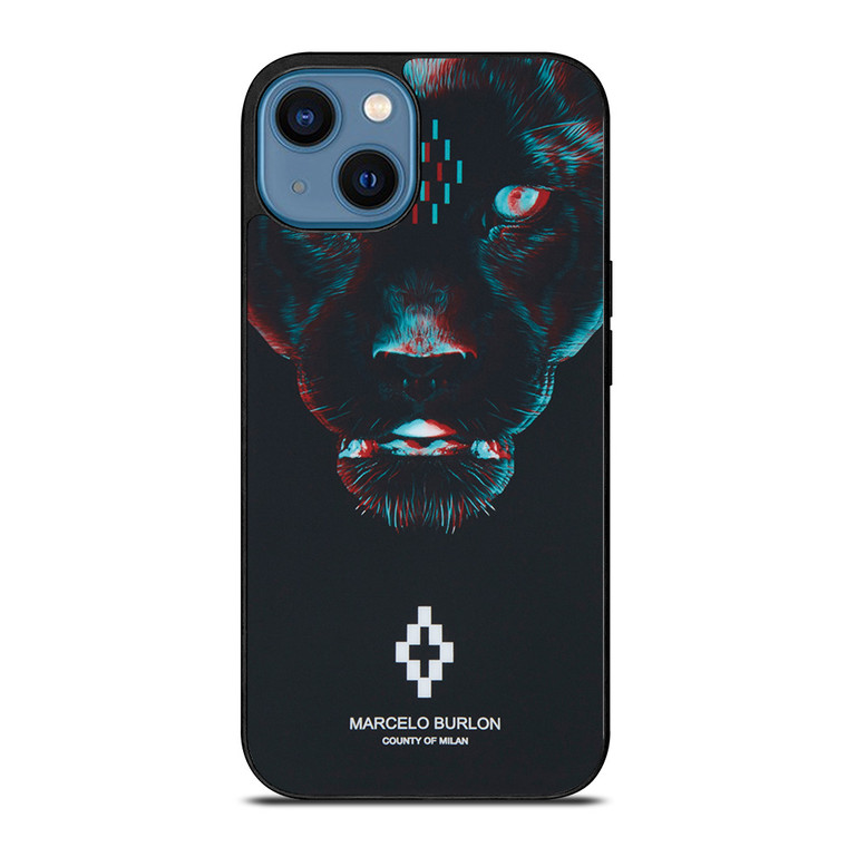MARCELO BURLON BLACK PANTHER iPhone 14 Case Cover MARCELO BURLON BLACK PANTHER iPhone 14 Case Cover