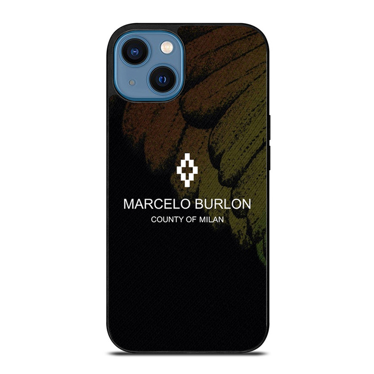 MARCELO BURLON WING LOGO iPhone 14 Case Cover MARCELO BURLON WING LOGO iPhone 14 Case Cover