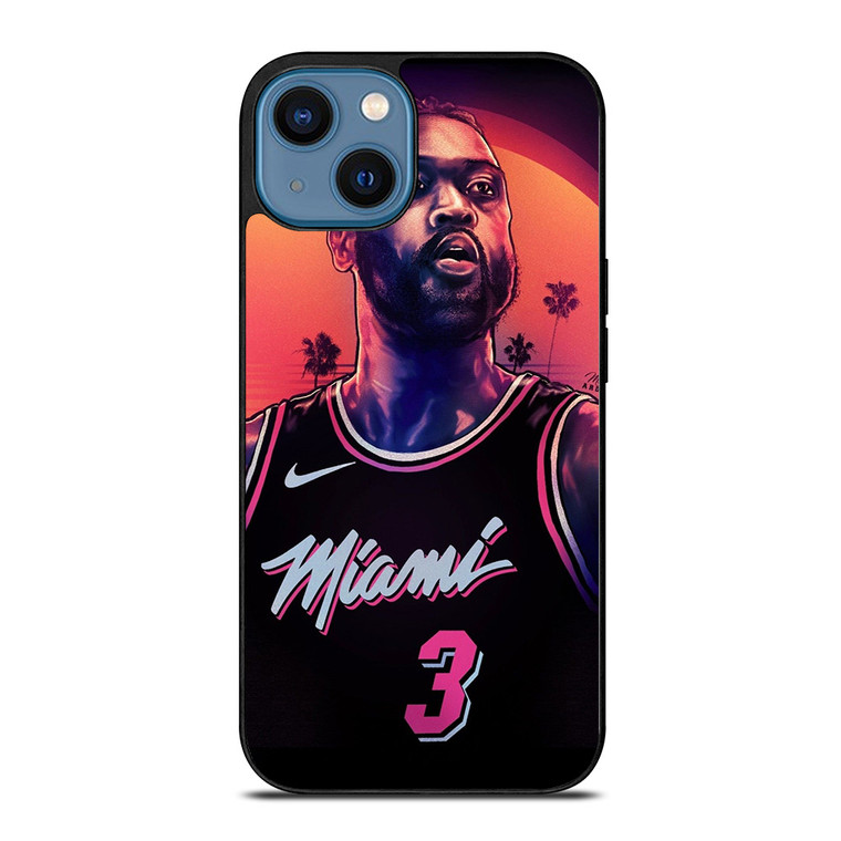 MIAMI HEAT DWYANE WADE 3 NBA iPhone 14 Case Cover MIAMI HEAT DWYANE WADE 3 NBA iPhone 14 Case Cover