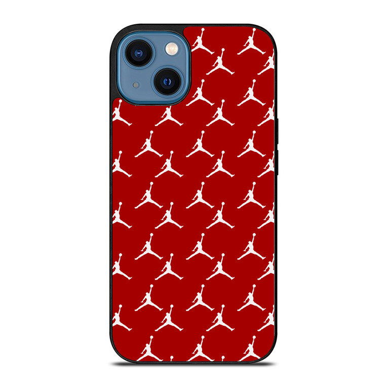 MICHAEL JORDAN SYMBOL RED PATTERN iPhone 14 Case Cover
