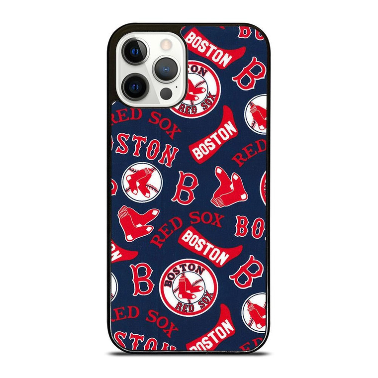 BOSTON RED SOX BASEBALL PATTERN iPhone 12 Pro Case Cover