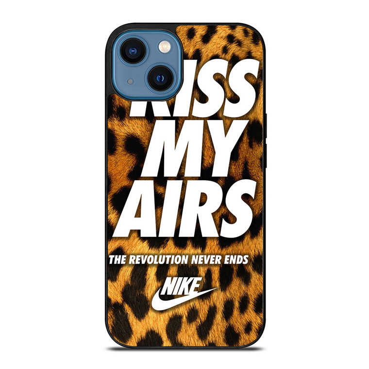 NIKE KISS MY AIRS LEOPARD iPhone 14 Case Cover